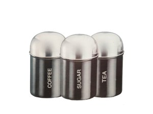 LifeStyle 3pc Tea/Coffee/Sugar Canister Set