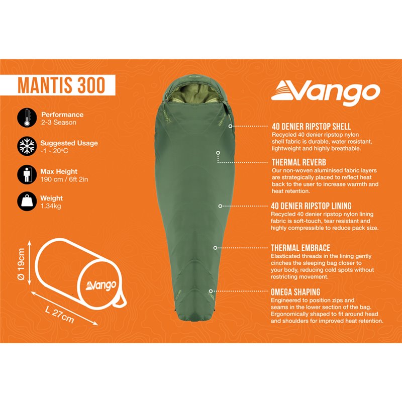 Vango Mantis 300 Sleeping Bag - Image 3