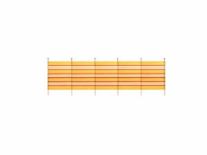 Yello 6 Pole Windbreak - Orange Stripe