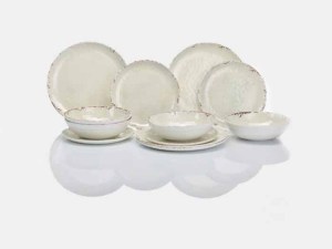 Flamefield Rustic Pearl Dinner Set - 12pc