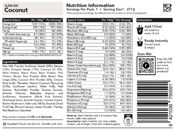 Radix Nutrition Food - 800 Range - Image 6