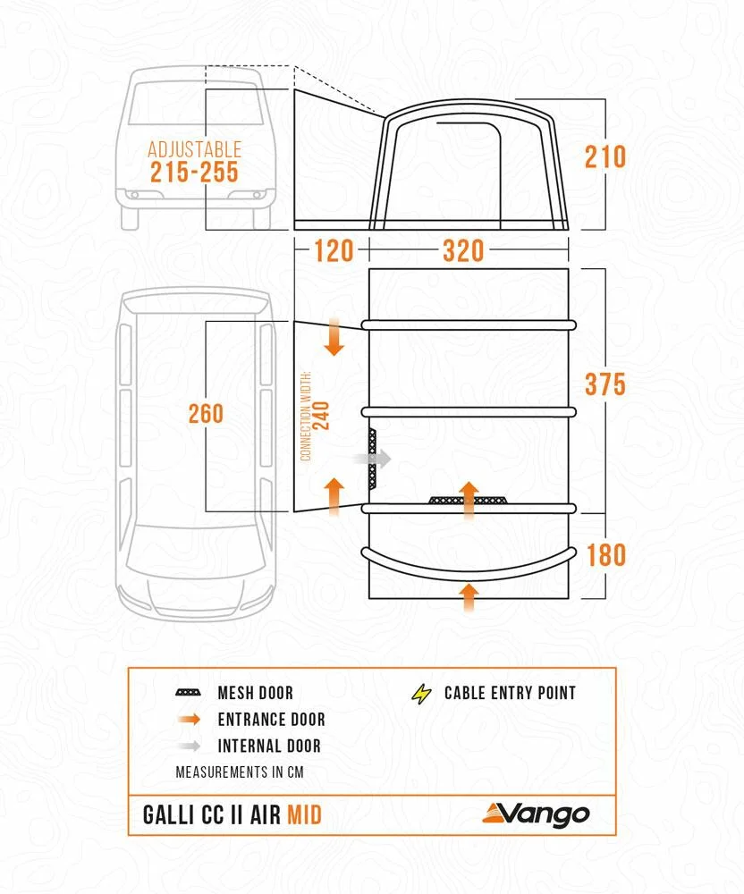 Vango Galli CC II Air MID AirBeam Driveaway Awning - 2026 - Image 3