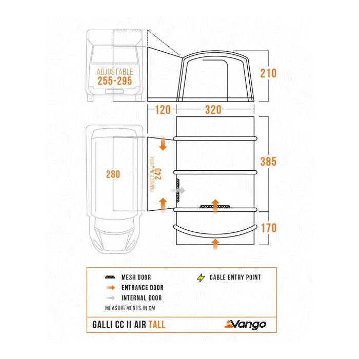 Vango Galli CC II Air TALL AirBeam Driveaway Awning - 2026 - Image 3