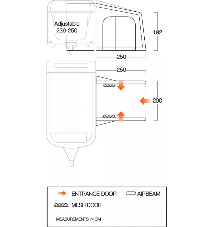 Vango Balletto Air 200 Elements Shield Awning - 2025 - Image 3